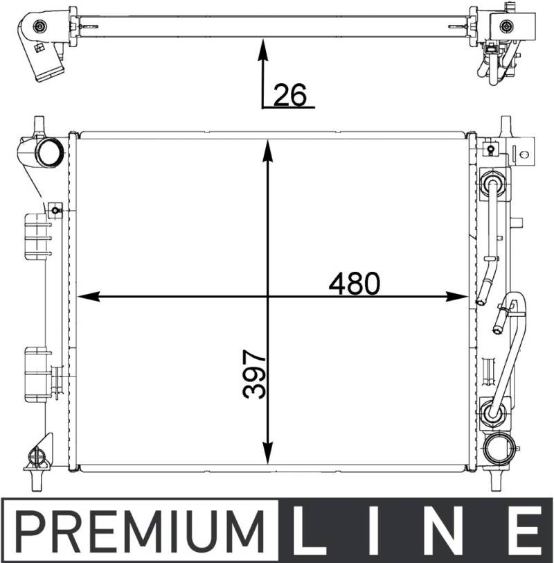 MAHLE CR 1405 000P Kühlmittelkühler PREMIUM LINE von MAHLE