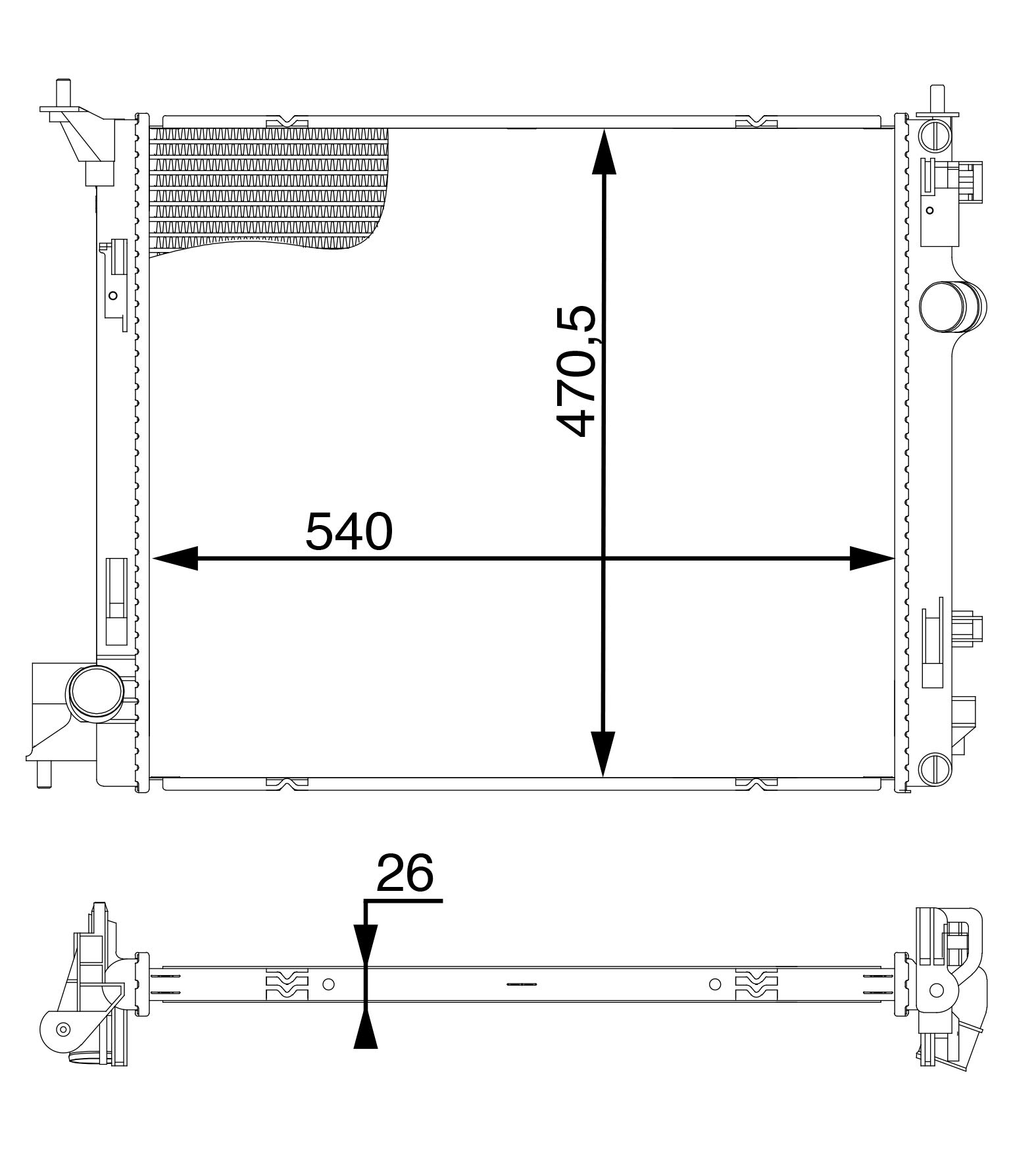 MAHLE CR 1595 000S Kühlmittelkühler MAHLE CR 1595 000S Kühlmittelkühler von MAHLE