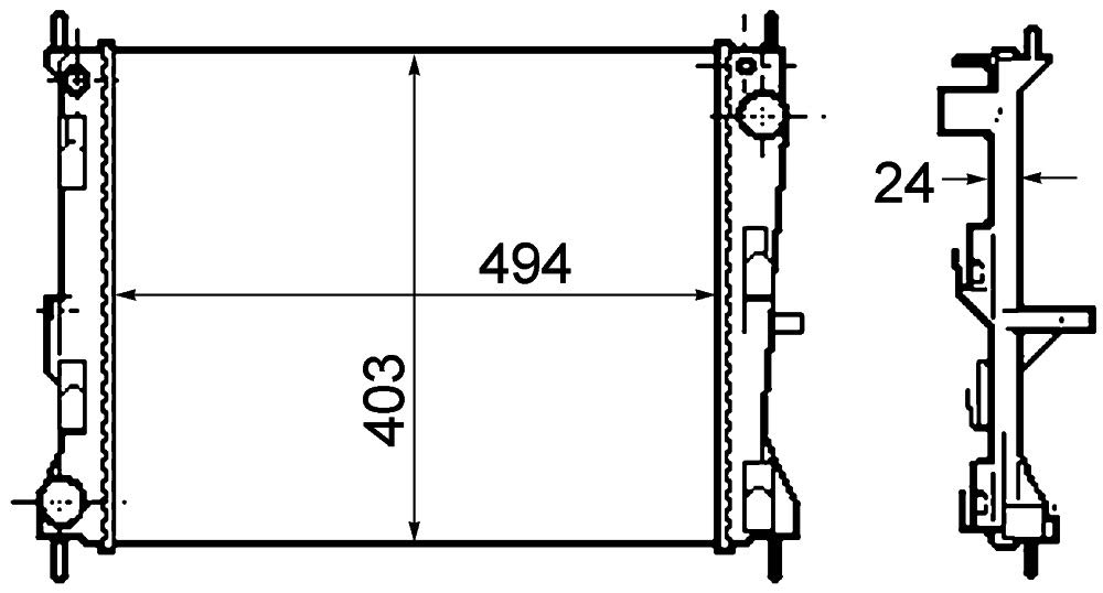 MAHLE CR 1691 000P Kühlmittelkühler BEHR PREMIUM LINE von MAHLE