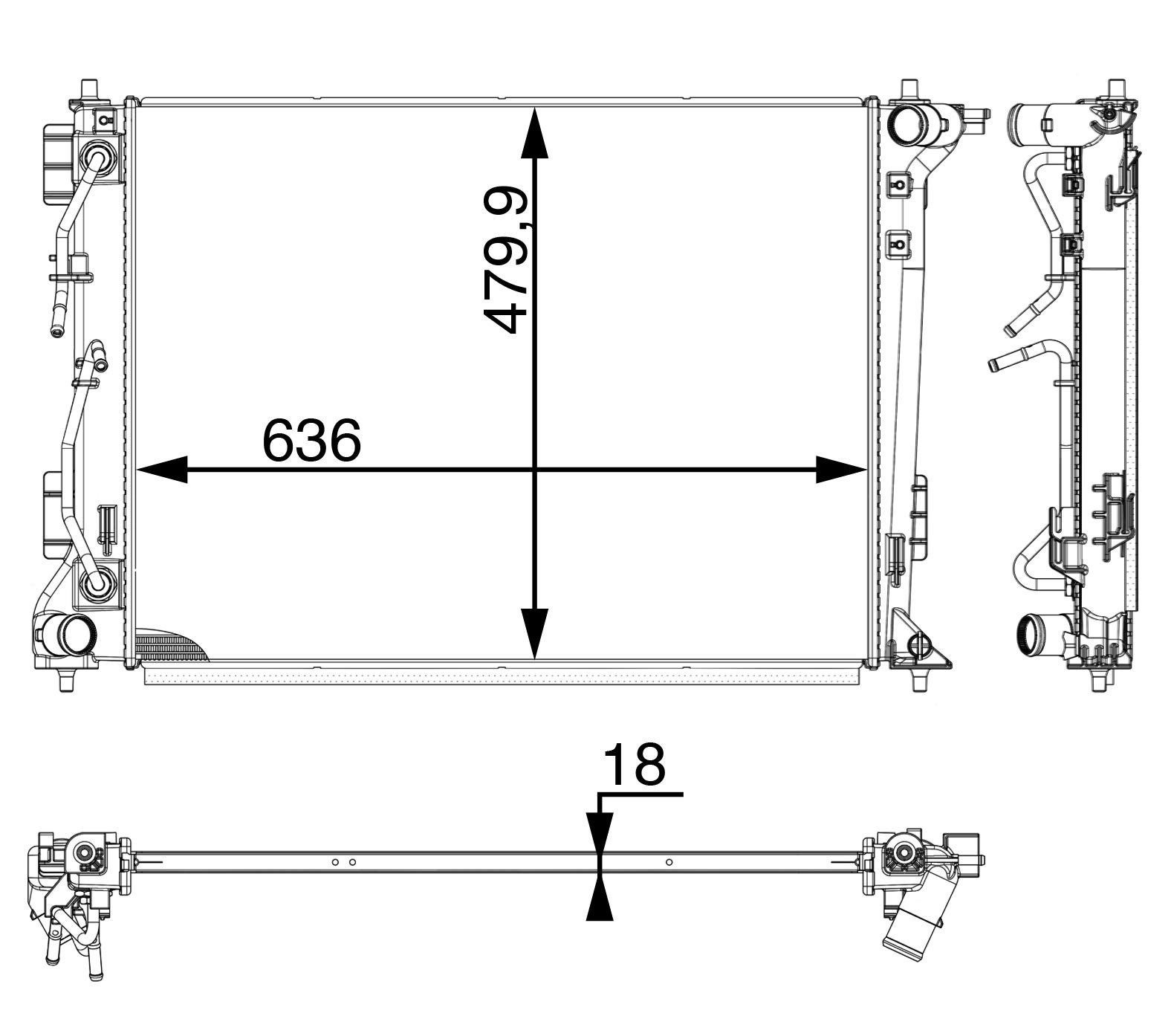 MAHLE CR 1971 000P Kühlmittelkühler BEHR PREMIUM LINE von MAHLE