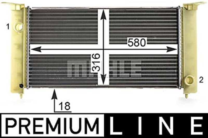 MAHLE CR 1992 000P Kühlmittelkühler PREMIUM LINE von MAHLE