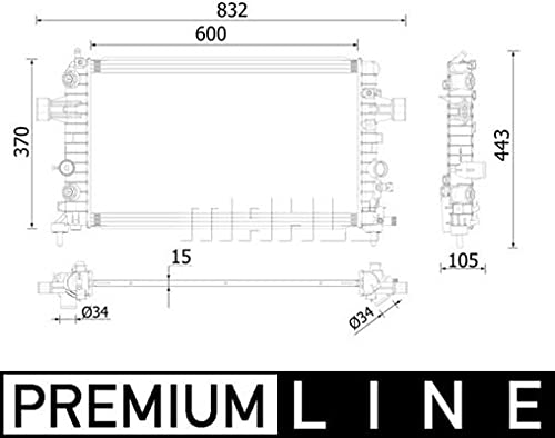 MAHLE CR 2224 000P Kühlmittelkühler PREMIUM LINE MAHLE CR 2224 000P Kühlmittelkühler PREMIUM LINE von MAHLE