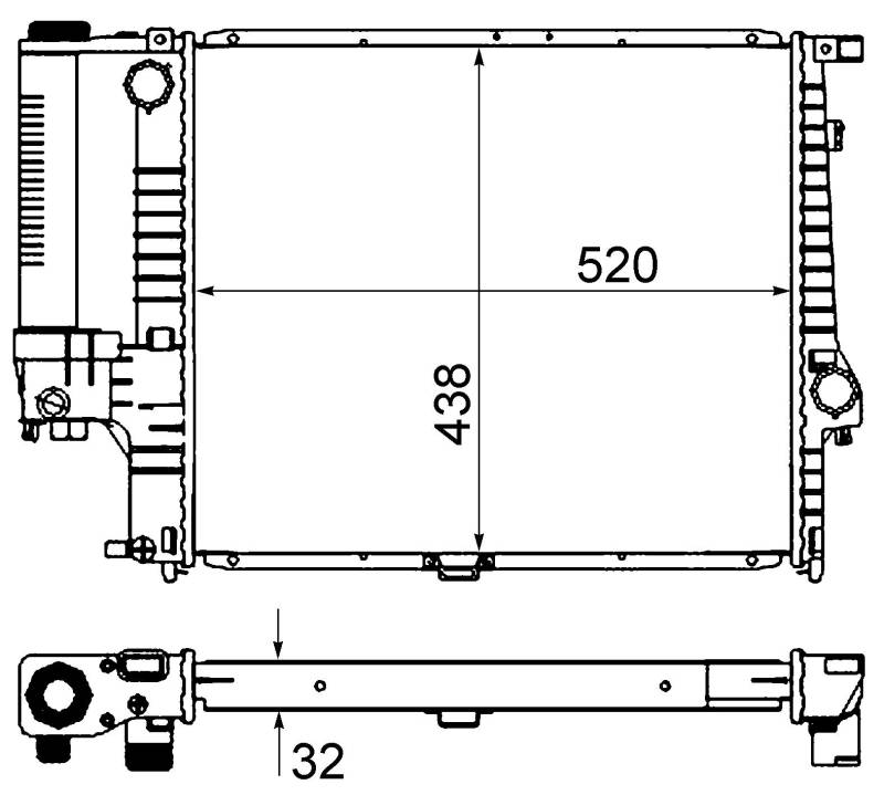 MAHLE CR 280 000S Kühlmittelkühler BEHR von MAHLE