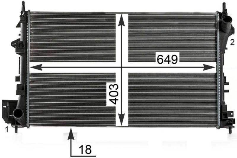 MAHLE CR 40 000P Kühlmittelkühler PREMIUM LINE von MAHLE