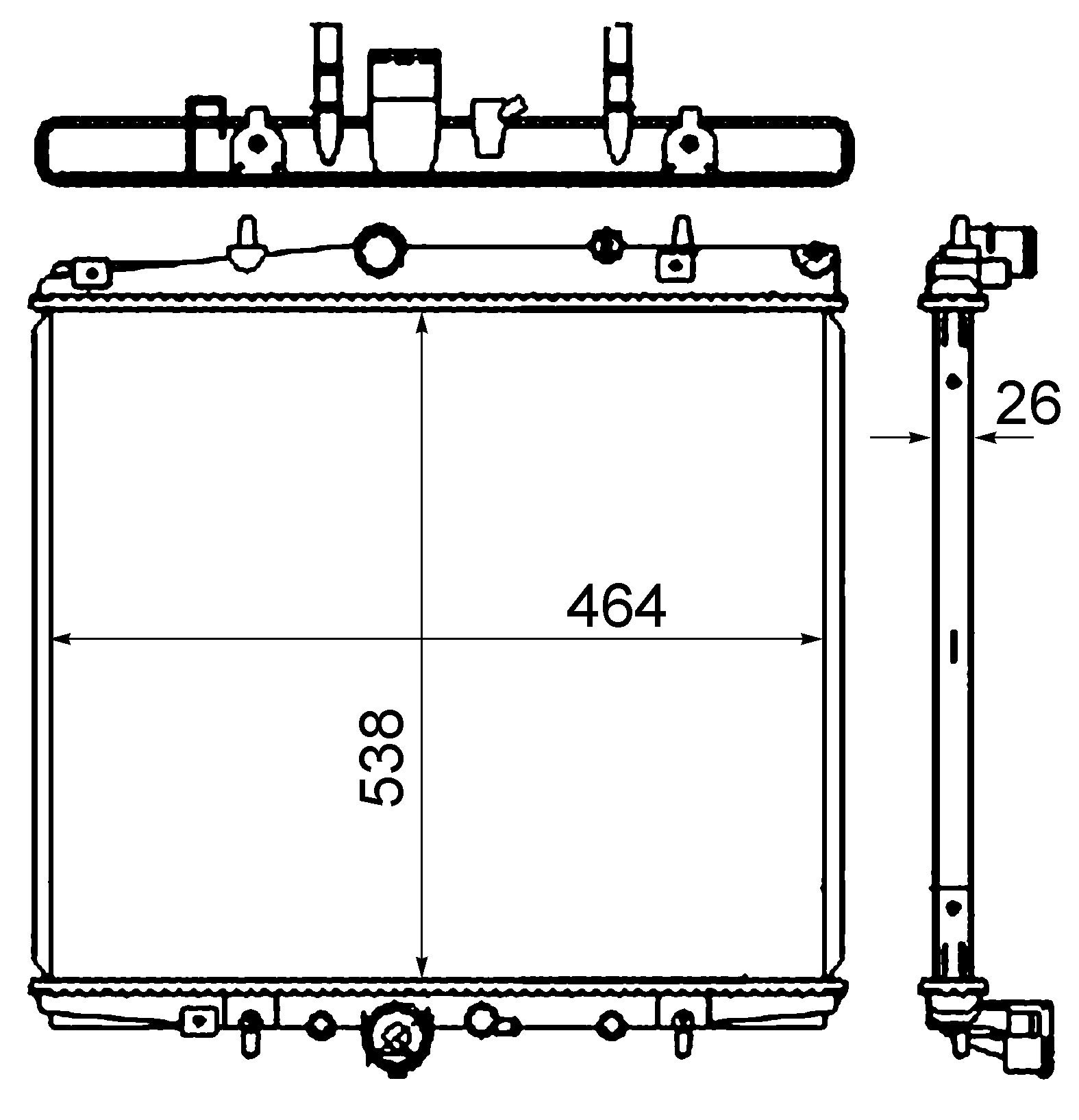 MAHLE CP 447 000S CR 851 000S Kühlmittelkühler BEHR von MAHLE
