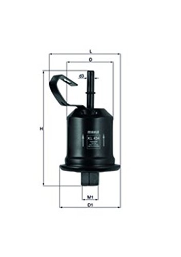 MAHLE KL 434 Kraftstofffilter Leitungsfilter u.a. passend für TOYOTA AVENSIS Liftback (_T22_) von MAHLE