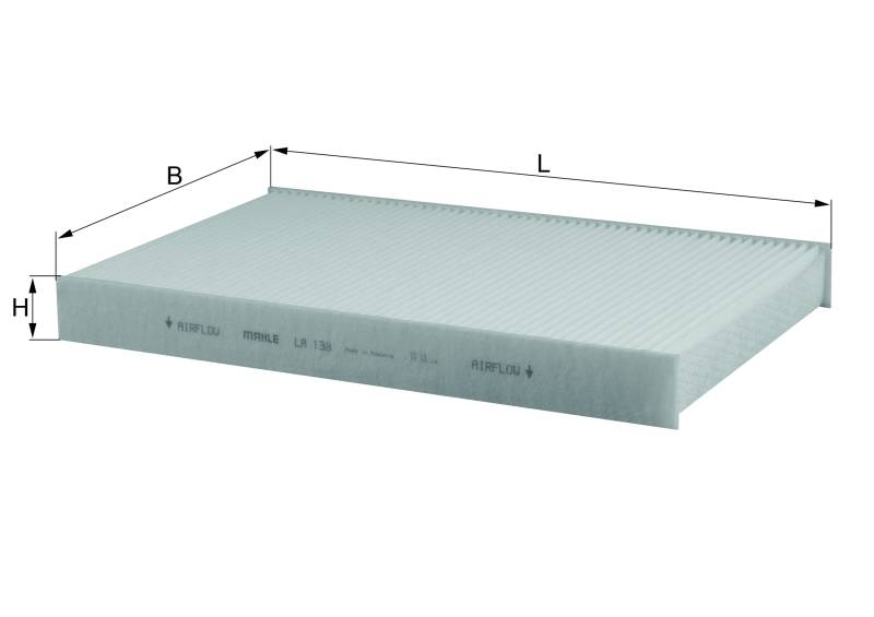 MAHLE LA 138 Innenraumfilter Partikelfilter u.a. passend für PEUGEOT 308 I (4A_/ 4C_) von MAHLE