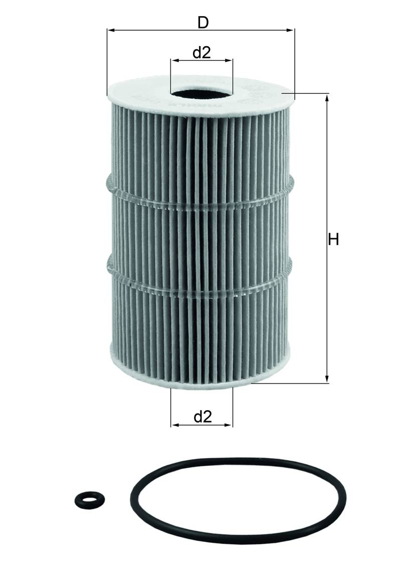MAHLE OX 378D Ölfilter Filtereinsatz 83MMu.a. passend für KIA von MAHLE