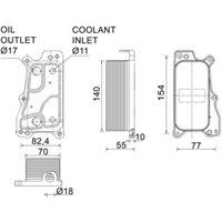 Ölkühler, Motoröl MAHLE CLC 235 000P von Mahle