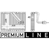 Verdampfer, Klimaanlage MAHLE AE 127 000P von Mahle