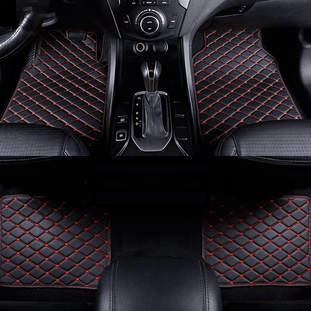 Fußmatten passend für Renault Clio Megane Kangoo Captur Scenic Trafic Twingo Auto Fussmatten PU Leder Bodenmatten Wasserdicht Anti Rutsch Teppich Matten 4 Stück Schwarz Rot Fußmatten passend für Renault Clio Megane Kangoo Captur Scenic Trafic Twingo Auto Fussmatten PU Leder Bodenmatten Wasserdicht Anti Rutsch Teppich Matten 4 Stück Schwarz Rot von Maibuli