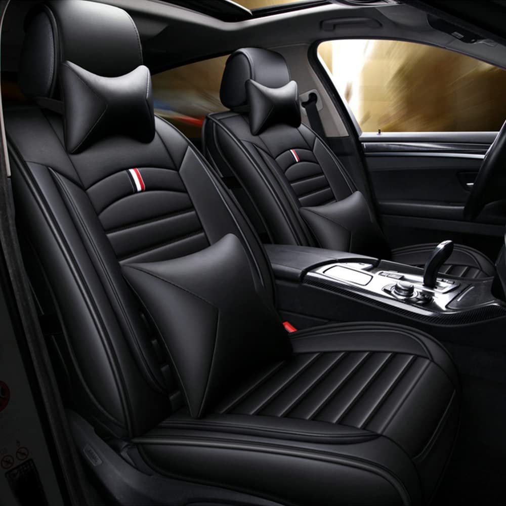 Maidao Auto Sitzbezüge für Toyota Corolla Cross 2021-2024, Komfortabler PU-Leder Allwetter AutoSitzbezug Vorne und Hinten 5 Stück - Luxus Version - Schwarz Maidao Auto Sitzbezüge für Toyota Corolla Cross 2021-2024, Komfortabler PU-Leder Allwetter AutoSitzbezug Vorne und Hinten 5 Stück - Luxus Version - Schwarz von Maidao