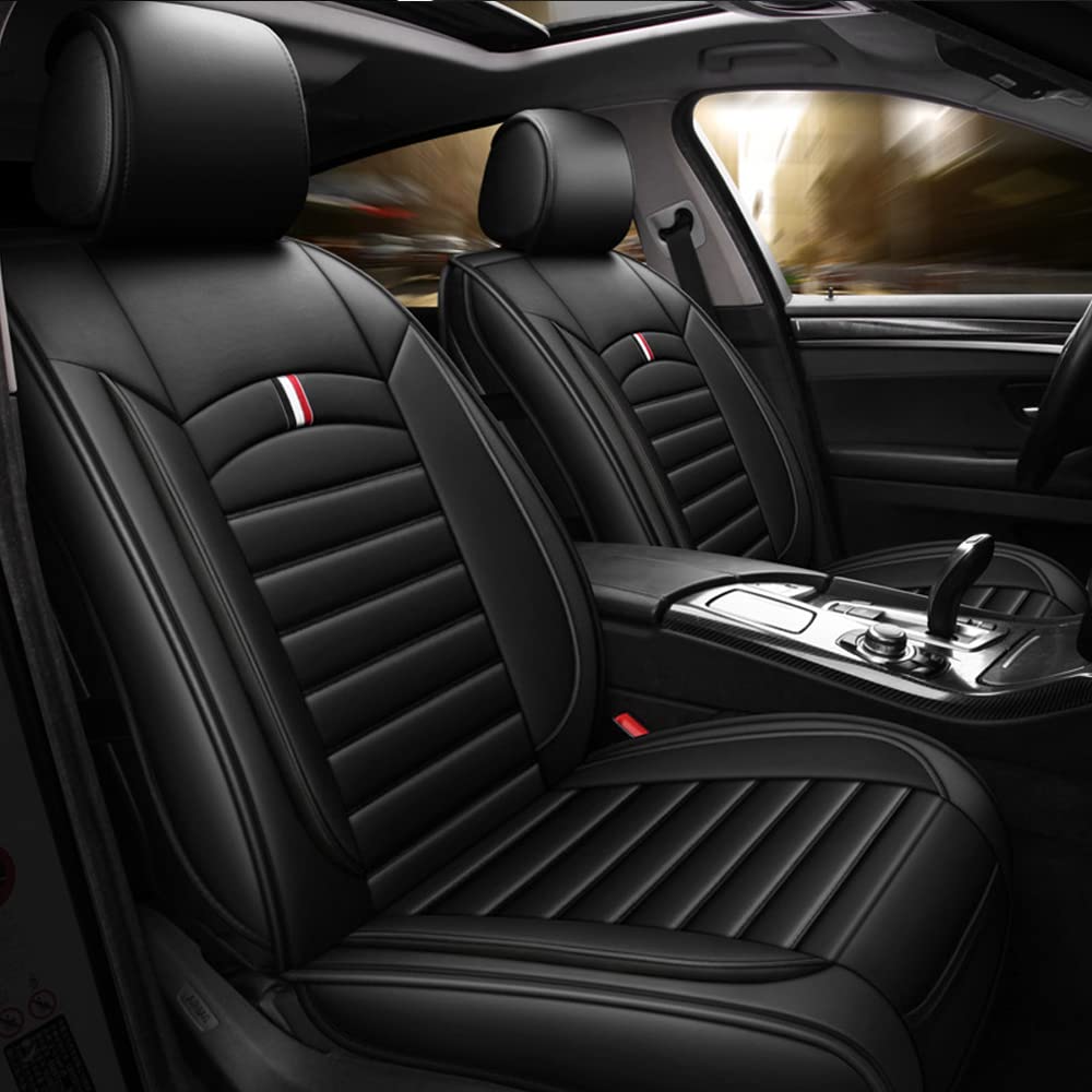 Maidao Auto Sitzbezüge für Volkswagen Golf 2012-2024, Komfortabler PU-Leder Allwetter AutoSitzbezug Vorne und Hinten 5 Stück - Schwarz Maidao Auto Sitzbezüge für Volkswagen Golf 2012-2024, Komfortabler PU-Leder Allwetter AutoSitzbezug Vorne und Hinten 5 Stück - Schwarz von Maidao