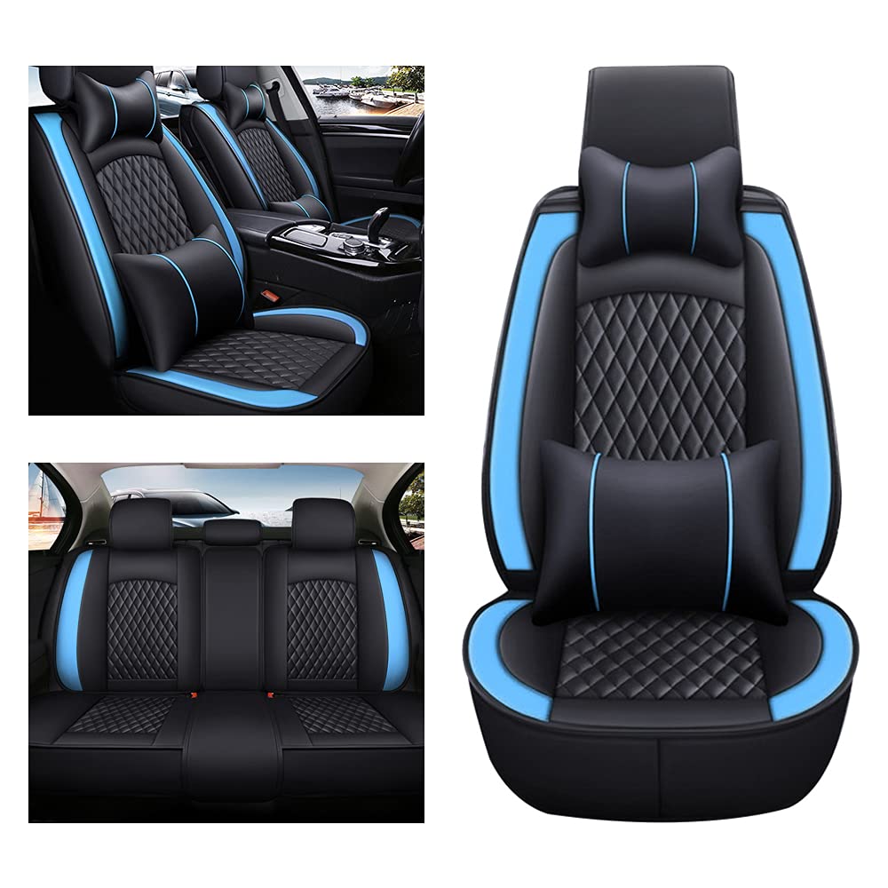 Maidao AutoSitzbezüge für Nissan Juke 2011-2024, 5-Sitze Luxus Ledersitzbezüge Allwetter Komfortabler Auto Sitzbezug - Schwarz&Blau Maidao AutoSitzbezüge für Nissan Juke 2011-2024, 5-Sitze Luxus Ledersitzbezüge Allwetter Komfortabler Auto Sitzbezug - Schwarz&Blau von Maidao