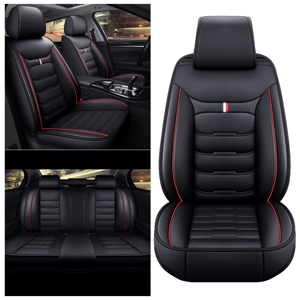 Maidao Autositzbezüge für MINI Countryman 2010-2016, 5-Sitze Ledersitzbezüge Allwetter wasserdichtes Komfortabler Autositzbezug Full Set Sitzbezüge Schwarz Rot Maidao Autositzbezüge für MINI Countryman 2010-2016, 5-Sitze Ledersitzbezüge Allwetter wasserdichtes Komfortabler Autositzbezug Full Set Sitzbezüge Schwarz Rot von Maidao