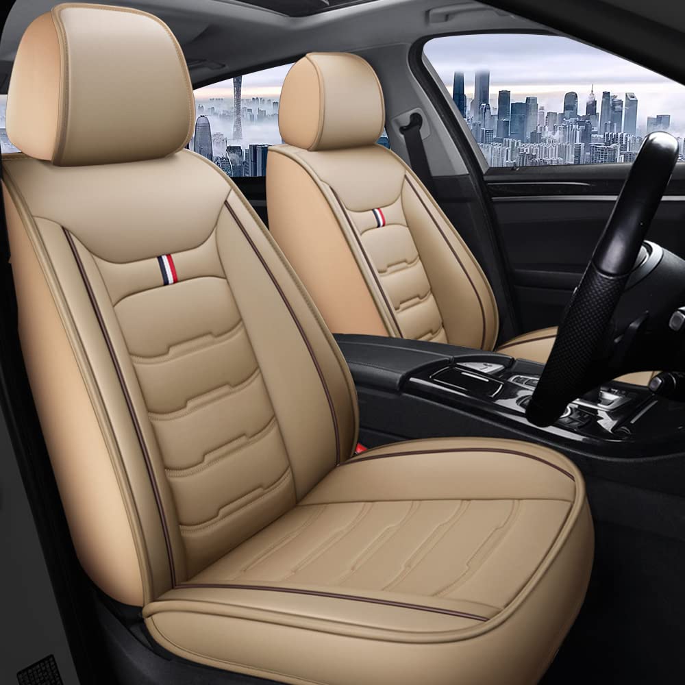 Maidao Autositzbezüge für SEAT Tarraco 2018-2024, 5-Sitze Ledersitzbezüge Allwetter wasserdichtes Komfortabler Autositzbezug Full Set Sitzbezüge Beige Maidao Autositzbezüge für SEAT Tarraco 2018-2024, 5-Sitze Ledersitzbezüge Allwetter wasserdichtes Komfortabler Autositzbezug Full Set Sitzbezüge Beige von Maidao