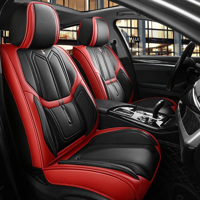 Autositzbezüge Für Peugeot 5-Sitze Full Set Komfortabler Ledersitzbezüge Allwetter Autositzbezug von Maipula