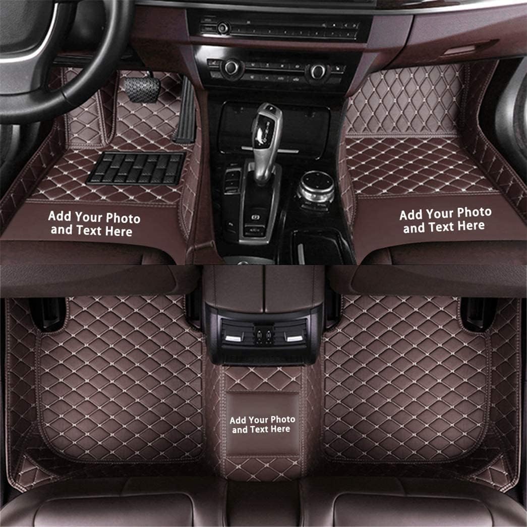 Custom Auto-Fußmatten für BMW M3 M4 M5 Leder Wasserdicht Abriebfest Mit Aufbewahrungstasche Auto-Fussmatten,Farben:Kaffee von Maipula