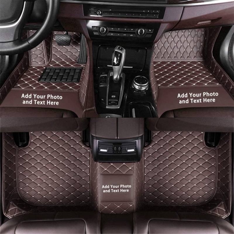 Custom Auto-Fußmatten für Jeep Grand Cherokee Wrangler Commander Compass Leder Wasserdicht Abriebfest Mit Aufbewahrungstasche Auto-Fussmatten,Farben:Kaffee von Maipula
