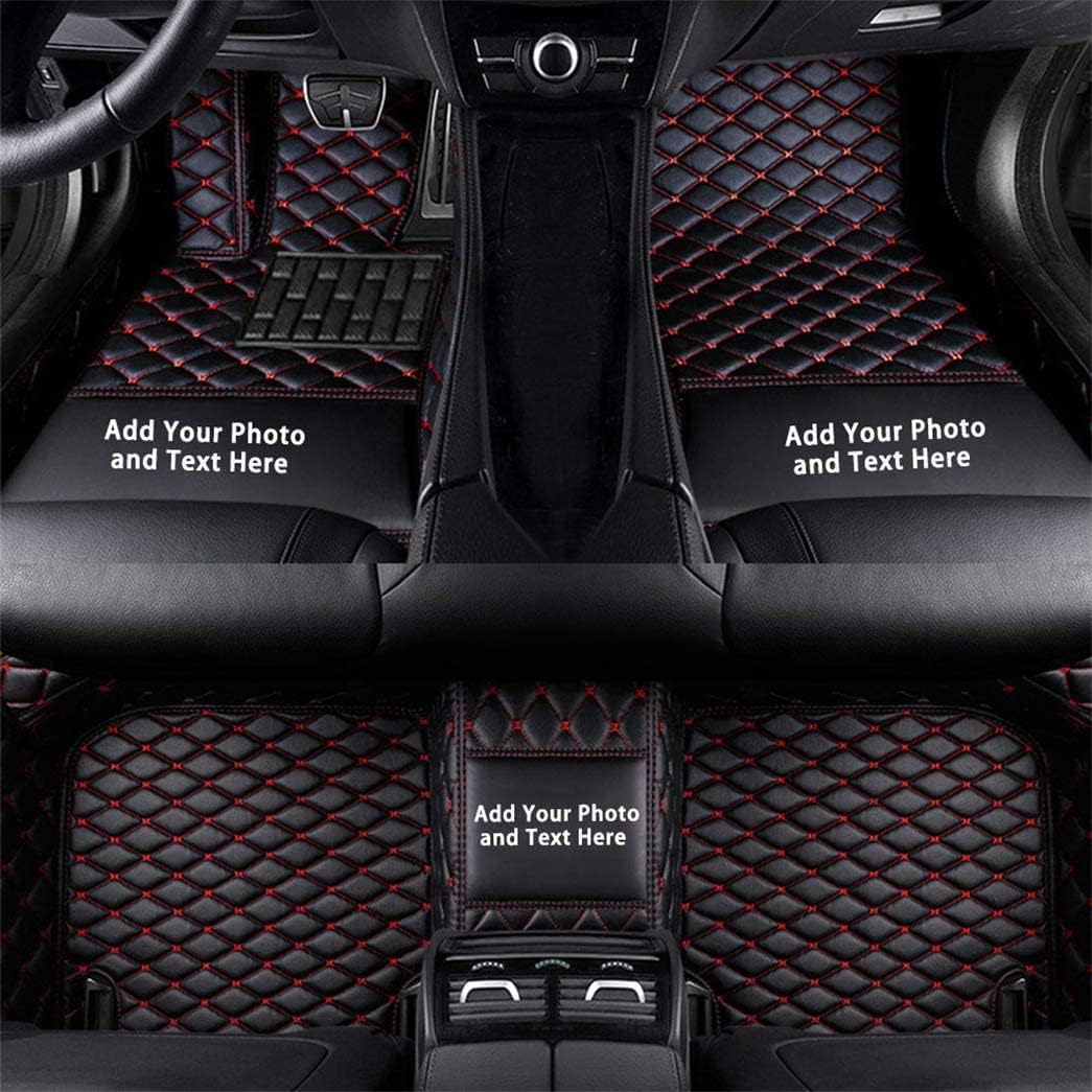 Custom Auto-Fußmatten für Toyota Crown CHR RAV4 Alphard Corolla Land Cruiser Prius Leder Wasserdicht Abriebfest Mit Aufbewahrungstasche Auto-Fussmatten,Farben:Schwarz und rot von Maipula