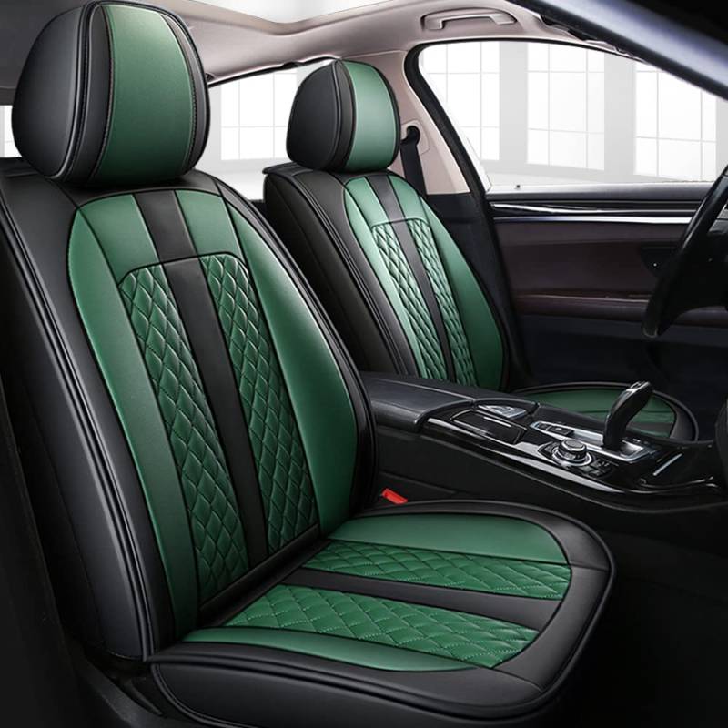 maipula Autositzbezüge 5 Sitze Für Nissan Qashqai J10 J11 2006-2018 Allwetter PU-Leder sitzbezüge，schwarz und grün von maipula