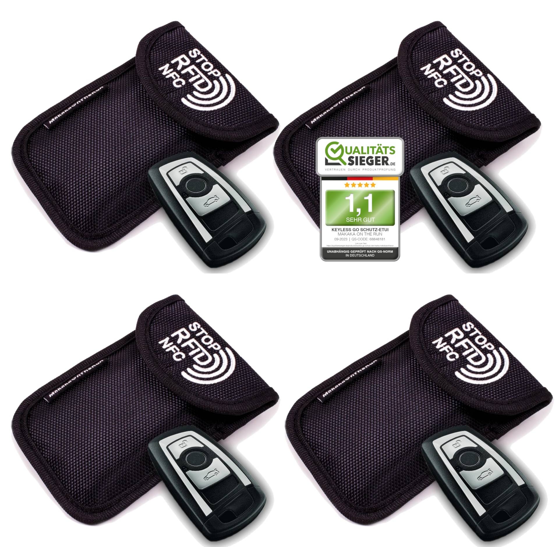 MakakaOnTheRun Autoschlüssel Hülle - Keyless Go Schutz Autoschlüssel Hülle mit 2 RFID Schutz Fächern. Autoschlüssel Schutz Keyless / Autoschlüssel Tasche für alle KFZ aus EU, Asien & Amerika MakakaOnTheRun Autoschlüssel Hülle - Keyless Go Schutz Autoschlüssel Hülle mit 2 RFID Schutz Fächern. Autoschlüssel Schutz Keyless / Autoschlüssel Tasche für alle KFZ aus EU, Asien & Amerika von MakakaOnTheRun