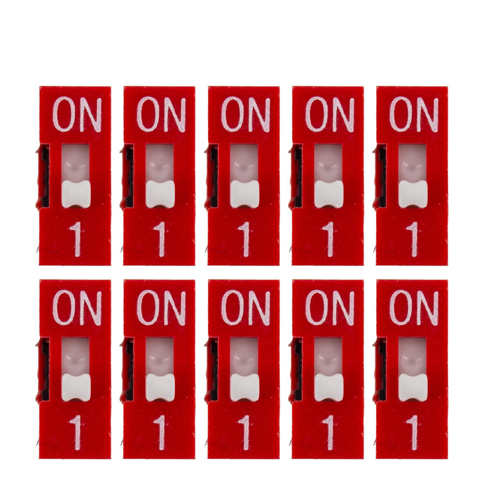 10x DIP-Schalter 1 polig Kodierschalter Schiebeschalter 10x DIP-Schalter 1 polig Kodierschalter Schiebeschalter von MakerMind