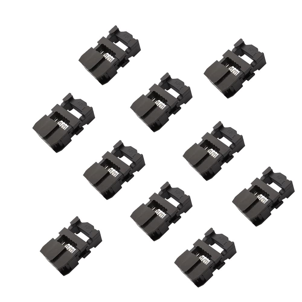 MakerMind 10 Stück IDC Buchse 6-Polig 2x3P 2.54mm Flachbandkabel Anschluss JTAG AVR MakerMind 10 Stück IDC Buchse 6-Polig 2x3P 2.54mm Flachbandkabel Anschluss JTAG AVR von MakerMind