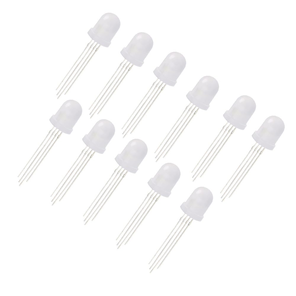 MakerMind 10x Große 10mm RGB LED gemeinsame Kathode kompatibel mit Arduino, Raspberry Pi DiY-Elektr. MakerMind 10x Große 10mm RGB LED gemeinsame Kathode kompatibel mit Arduino, Raspberry Pi DiY-Elektr. von MakerMind