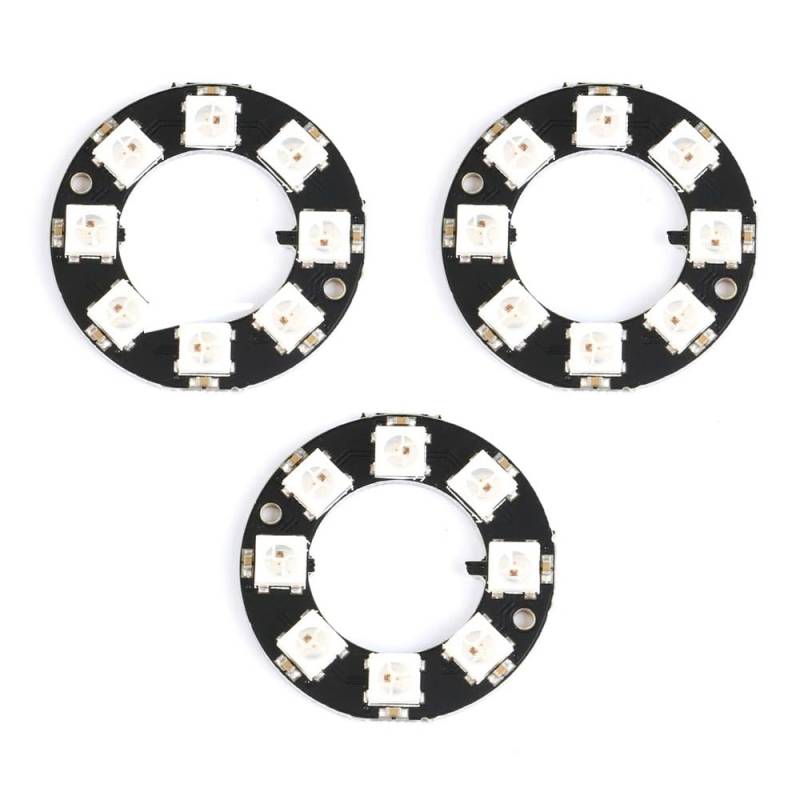 MakerMind 3x 8Bit RGB LED Ring WS2812 5V ähnl. Neopixel kompatibel mit Arduino, Raspberry Pi von MakerMind
