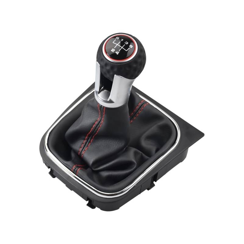 Malcayang Schaltknauf 5 Gang, Schalthebel für Volkswagen VW Golf 5 MK5 GTI GTD R32 2004–2009, Golf 6 MK6 GTI GTD R20 2009–2013, Schaltknauf + Schaltmanschette, Schwarz von Malcayang