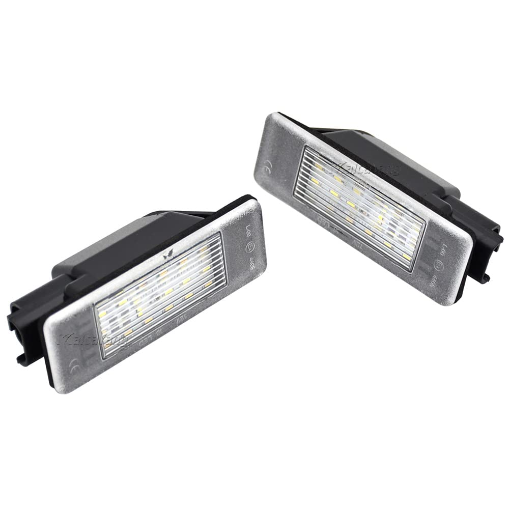 Malcayang Weiße LED-Kennzeichenleuchte Kennzeichen Rücklicht Rücklicht Ersatz für Peugeot 106 207 307 3008 406 508, Peugeot Expert II Van Tepee 2007-2016, Citroen C2-C8 DS3 von Malcayang