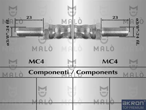 Bremsschlauch Vorderachse beidseitig Maló 8024 von Maló