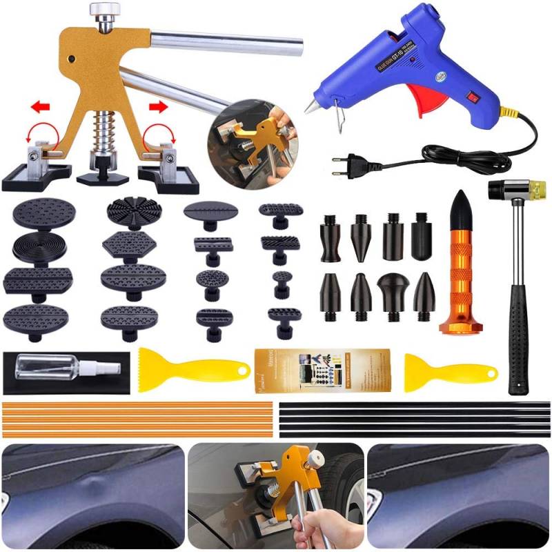 Manelord Dellen Reparatur Ausbeulwerkzeug Lackfreies Dellen Reparaturset Dent Puller Set von Manelord