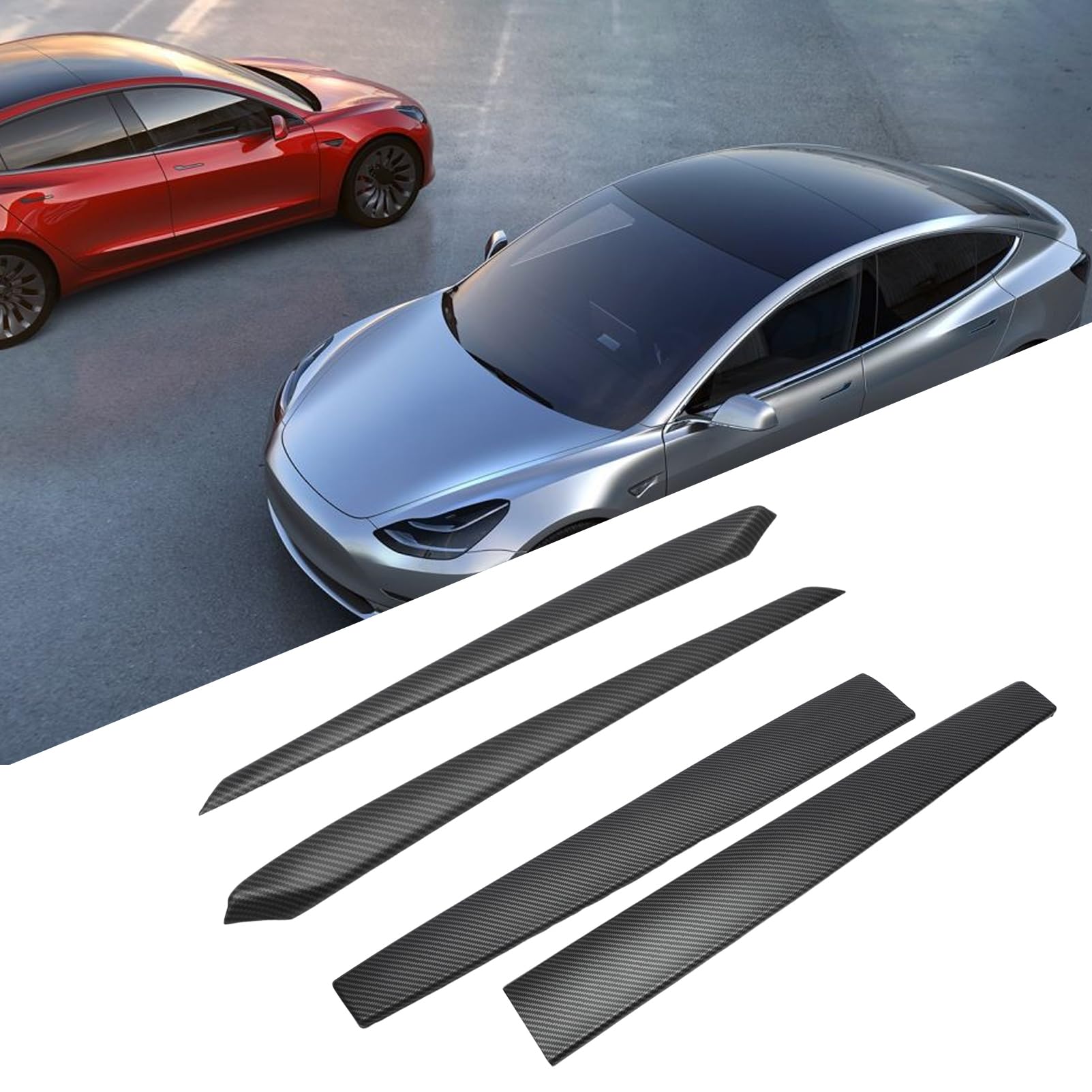 MangWany Dash Wrap Armaturenbrett Türverkleidung passend für Tesla Model Y 2023 2022 2021 innere Vordertürverkleidung matte Kohlefaser von MangWany