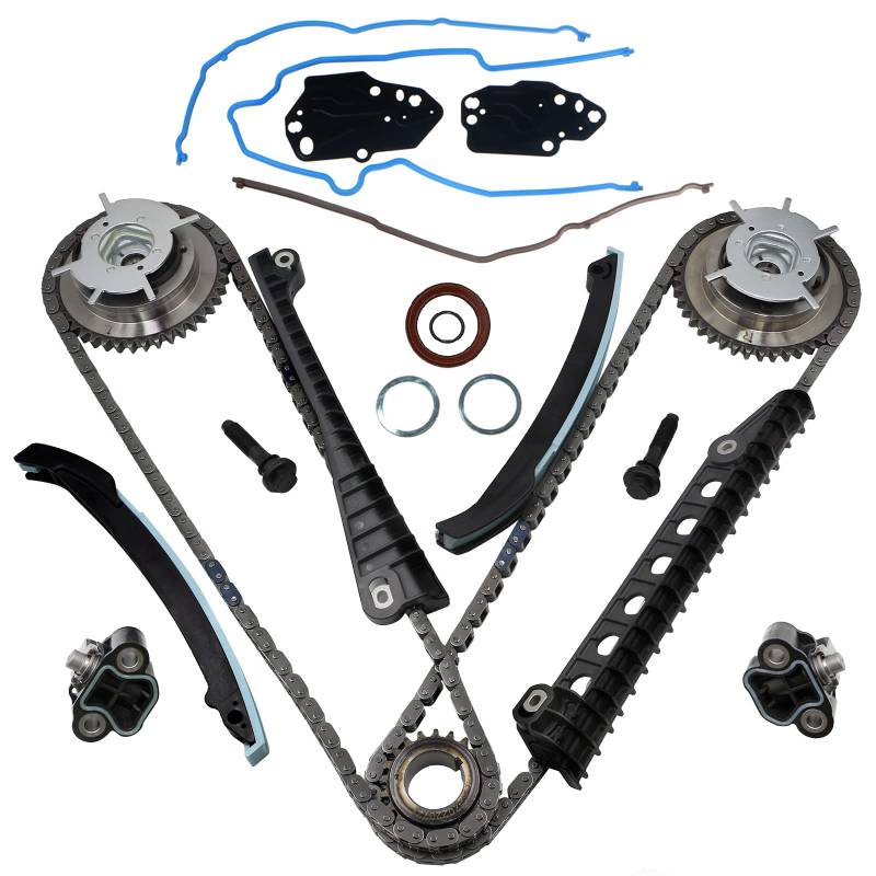 5.4 Steuerkettensatz mit Nockenphasen-Steuerkettenspanner, Ritzel für Ford F150 2004–2008 2005–2010, Ford Expedition 5.4 3 V Triton Motor Steuerkettensatz ersetzt # 3R2Z-6A257-DA von Mango S