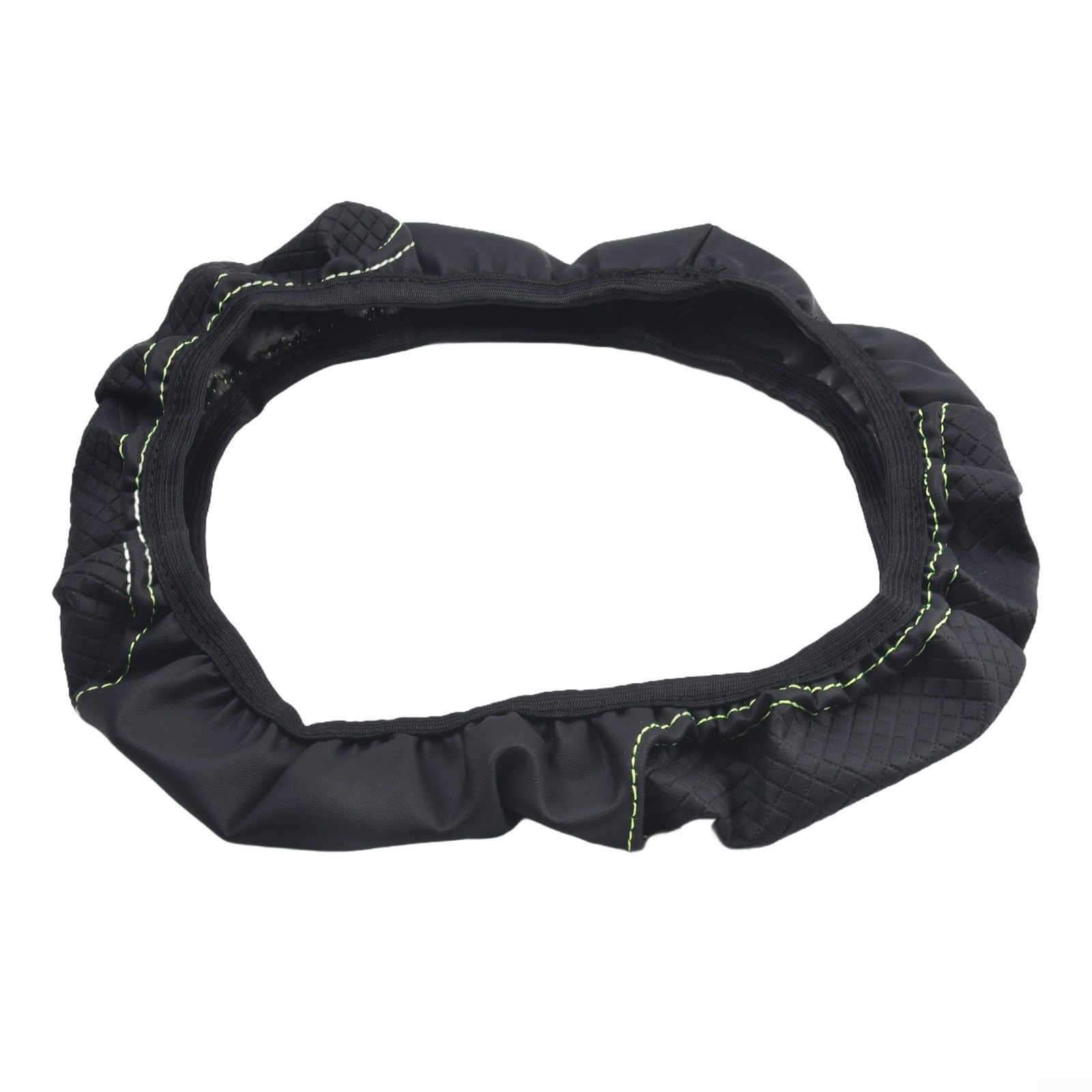 Klassischer Leder-Lenkradbezug mit rutschfestem Griff; perfekte Ergänzung für jedes Fahrzeug-Interieur (grüne Linie) von Manillefu