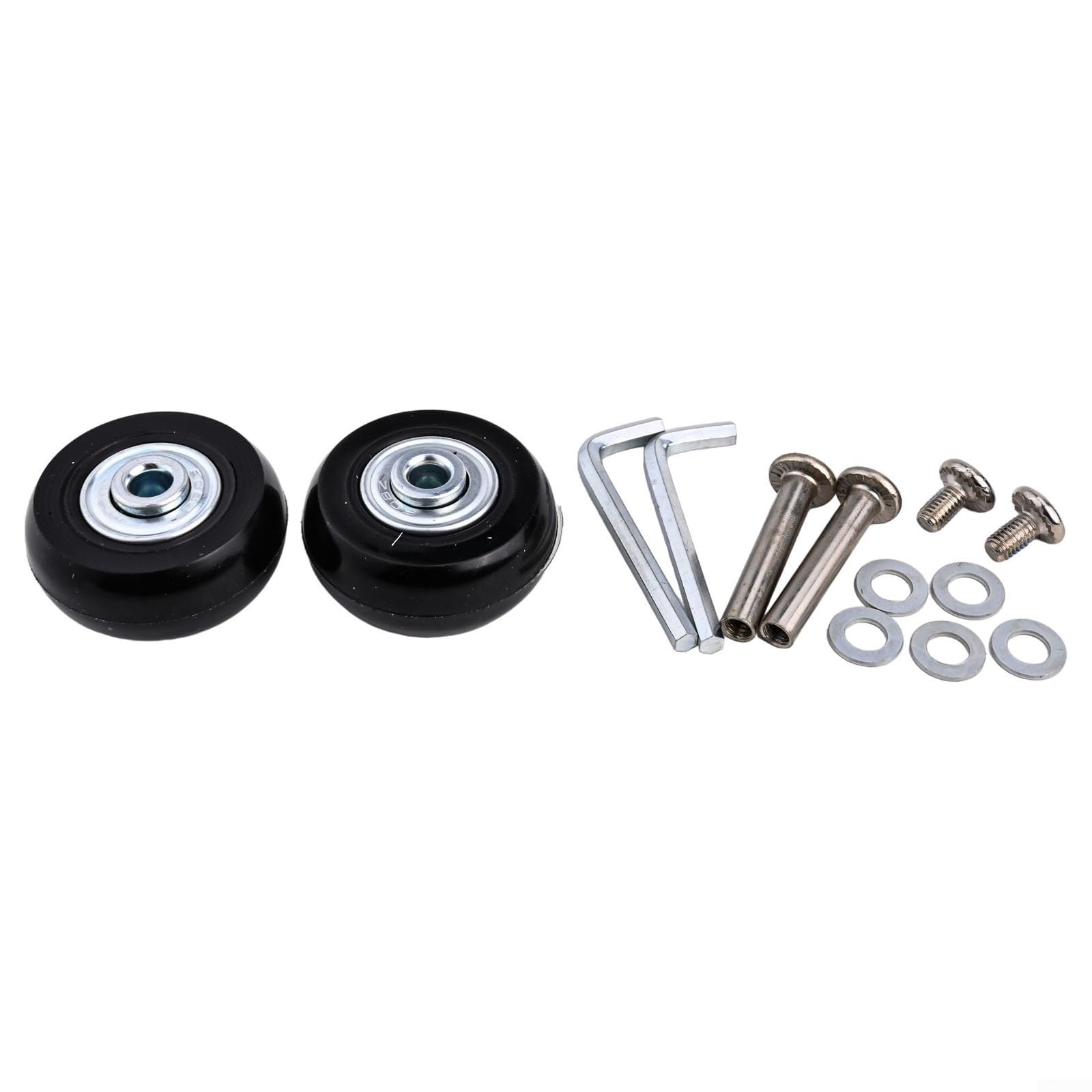 Leise Rollen für Gepäck, 2-teiliges Reparaturset mit Doppellagern und praktischem Zubehör (40 mm x 18 mm) von Manillefu