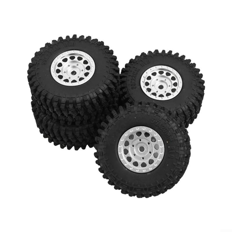 Traktionsverstärktes Radreifen-Set, 4 Stück, mit verlängertem Paar für Traxxas für TRX4M und Defender RC Crawler (Schwarz A) von Manillefu