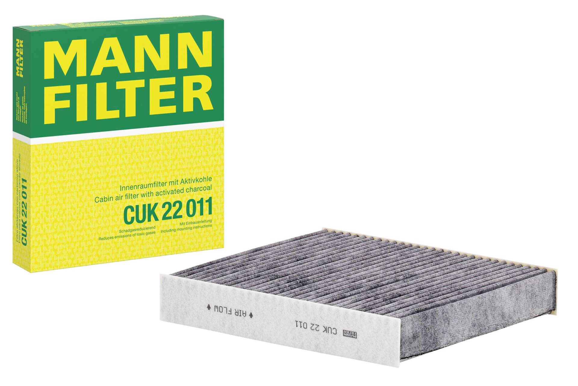 MANN-FILTER CUK 22 011 Innenraumfilter – Pollenfilter mit Aktivkohle – Für PKW von MANN-FILTER