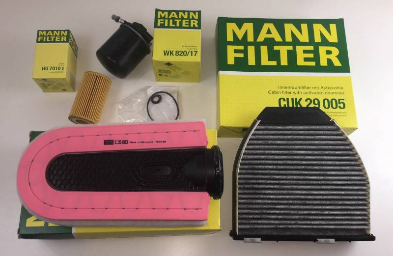 MANN-FILTER FILTER SET ÖLFILTER LUFTFILTER AKTIVKOHLEFILTER Kraftstofffilter W212 S212 W204 S204 CDI - bitte Einschränkung in der Beschreibungbeachten von MANN-FILTER