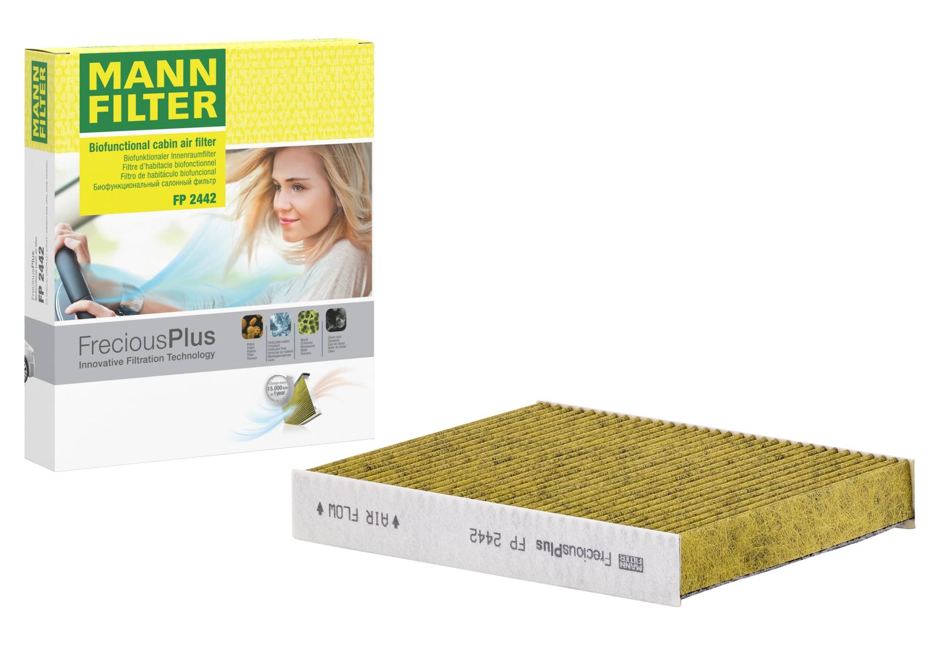 MANN-FILTER FP 2442 Innenraumfilter – FreciousPlus Biofunktionaler Pollenfilter – Für PKW MANN-FILTER FP 2442 Innenraumfilter – FreciousPlus Biofunktionaler Pollenfilter – Für PKW von MANN-FILTER