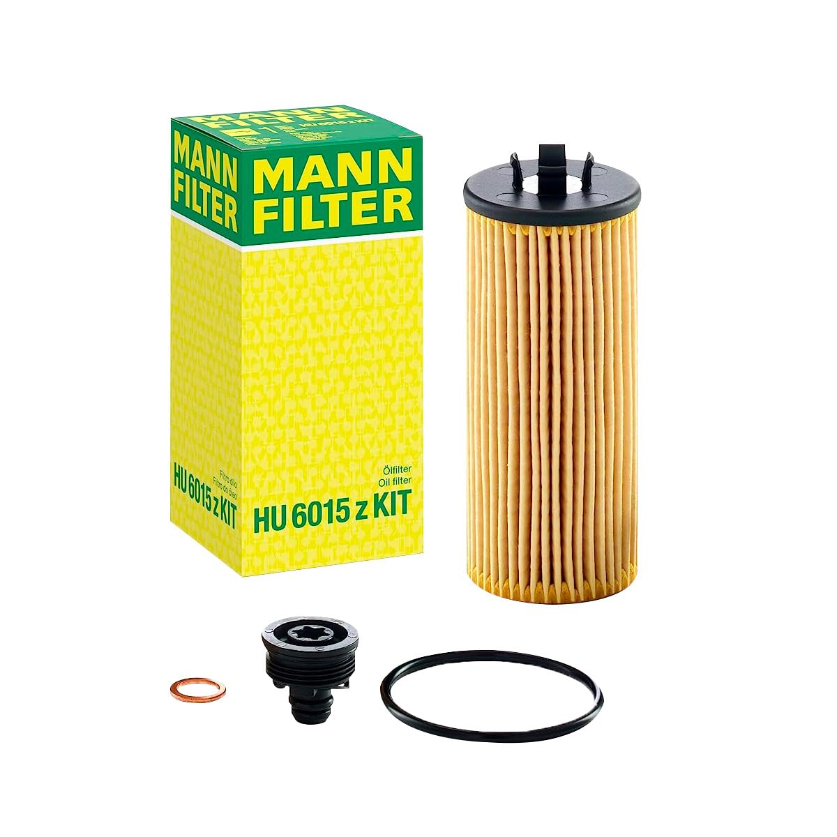 MANN-FILTER HU 6015 z KIT Ölfilter – Ölfilter Satz mit Dichtung / Dichtungssatz – Für PKW von MANN-FILTER