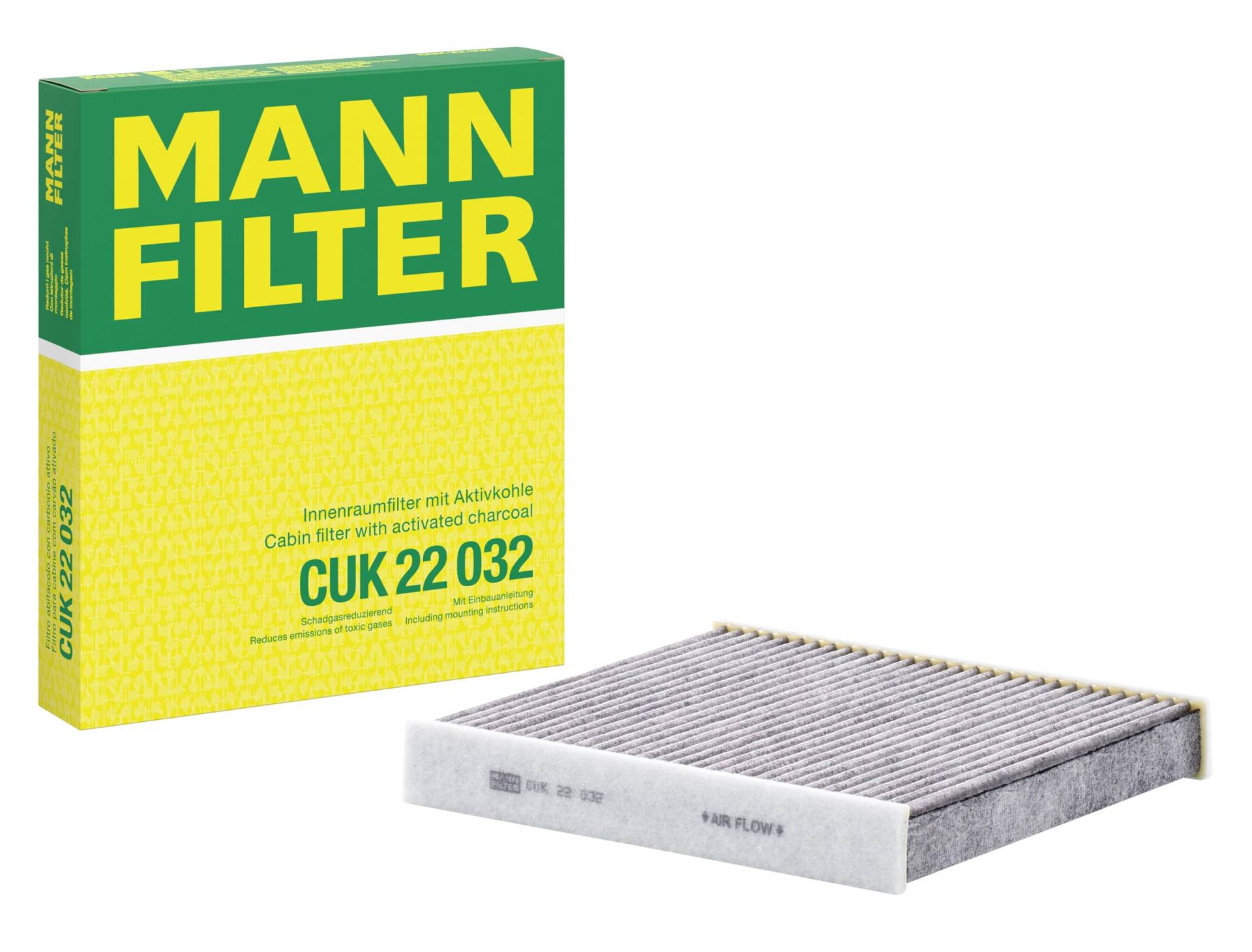 MANN-FILTER CUK 22 032 Innenraumfilter – Pollenfilter mit Aktivkohle – Für PKW MANN-FILTER CUK 22 032 Innenraumfilter – Pollenfilter mit Aktivkohle – Für PKW von MANN-FILTER