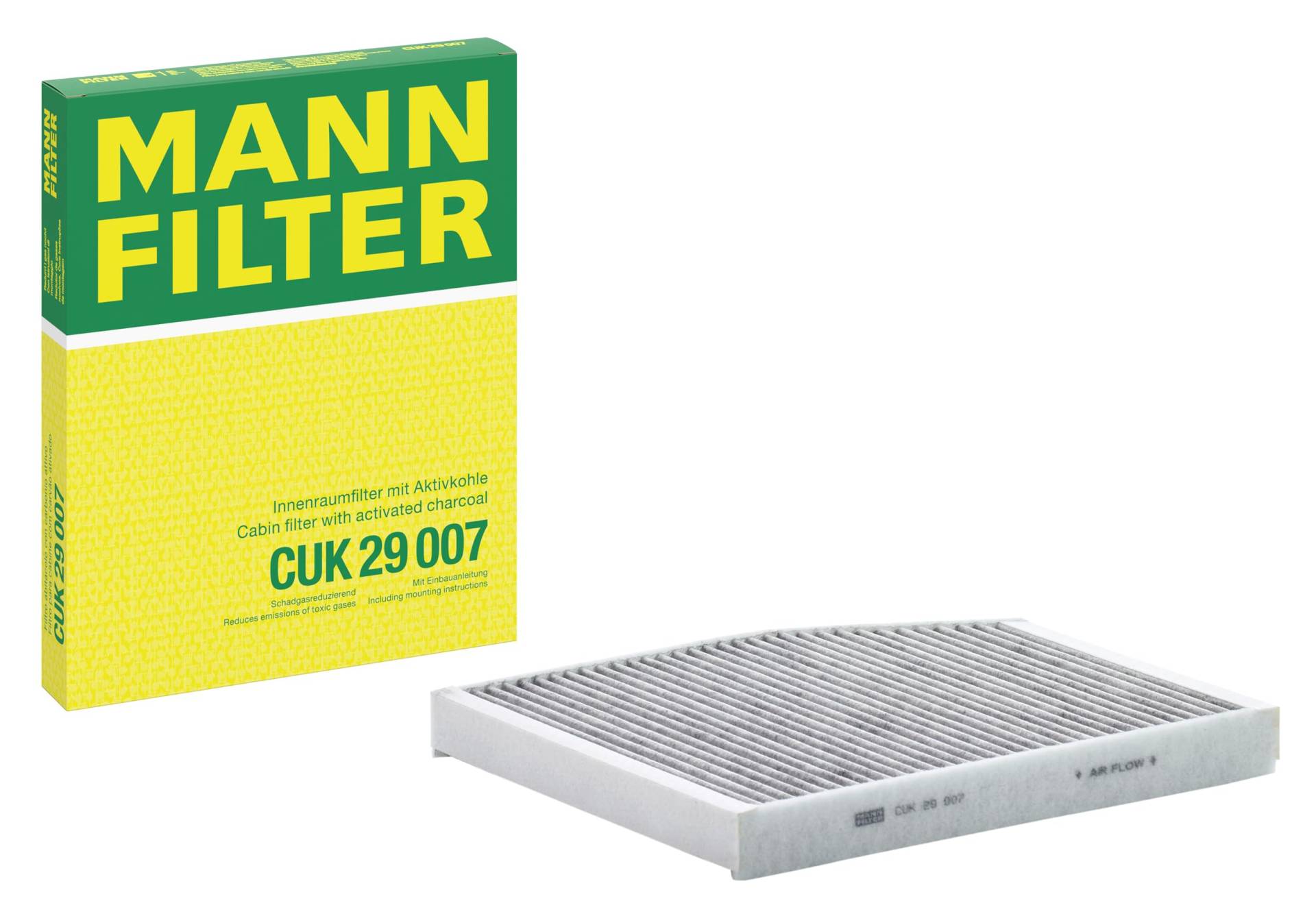 MANN-FILTER CUK 29 007 Innenraumfilter – Pollenfilter mit Aktivkohle – Für PKW MANN-FILTER CUK 29 007 Innenraumfilter – Pollenfilter mit Aktivkohle – Für PKW von MANN-FILTER