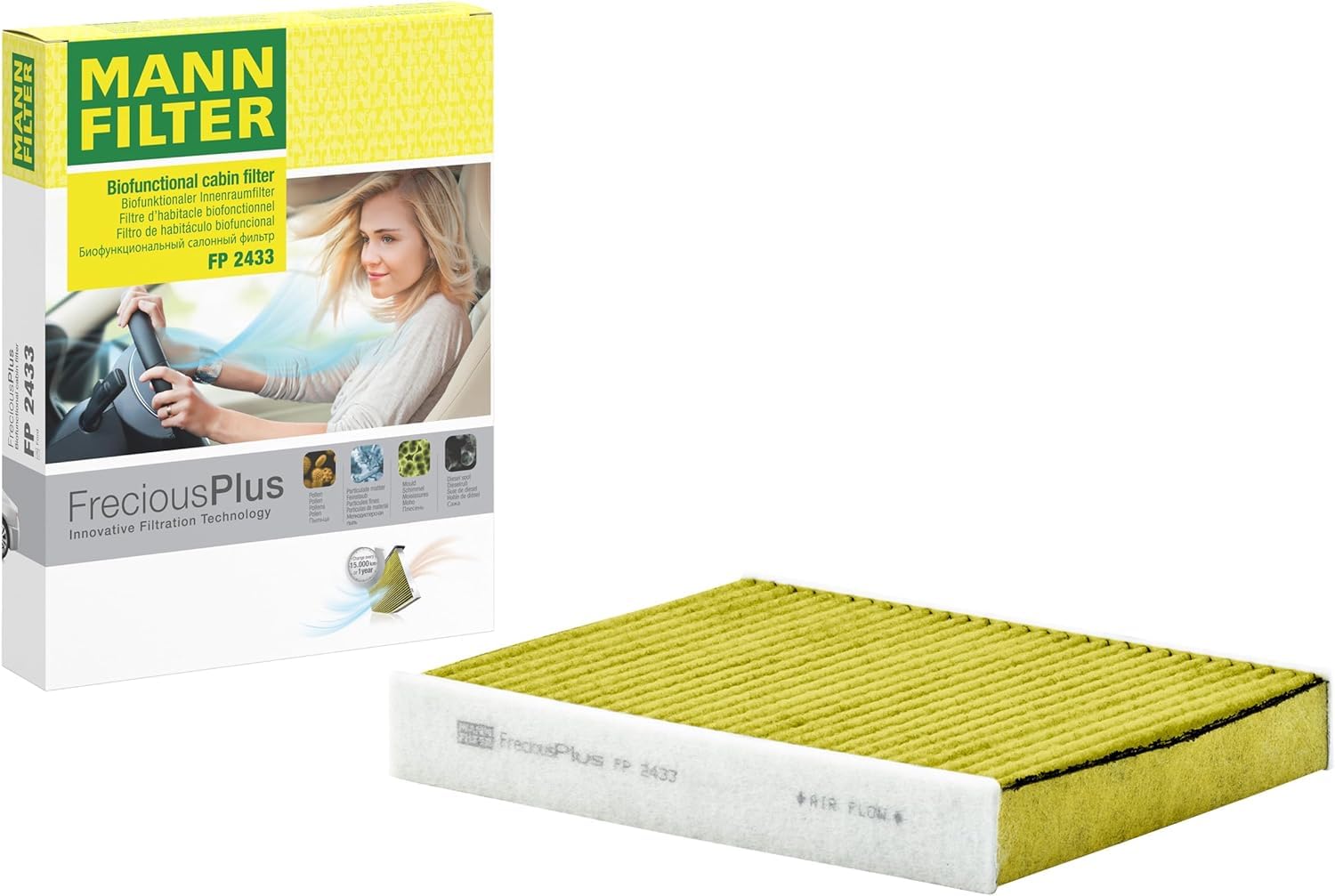 MANN-FILTER FP 2433 Filtro de habitáculo – biofuncional FreciousPlus – Para automóviles von MANN-FILTER