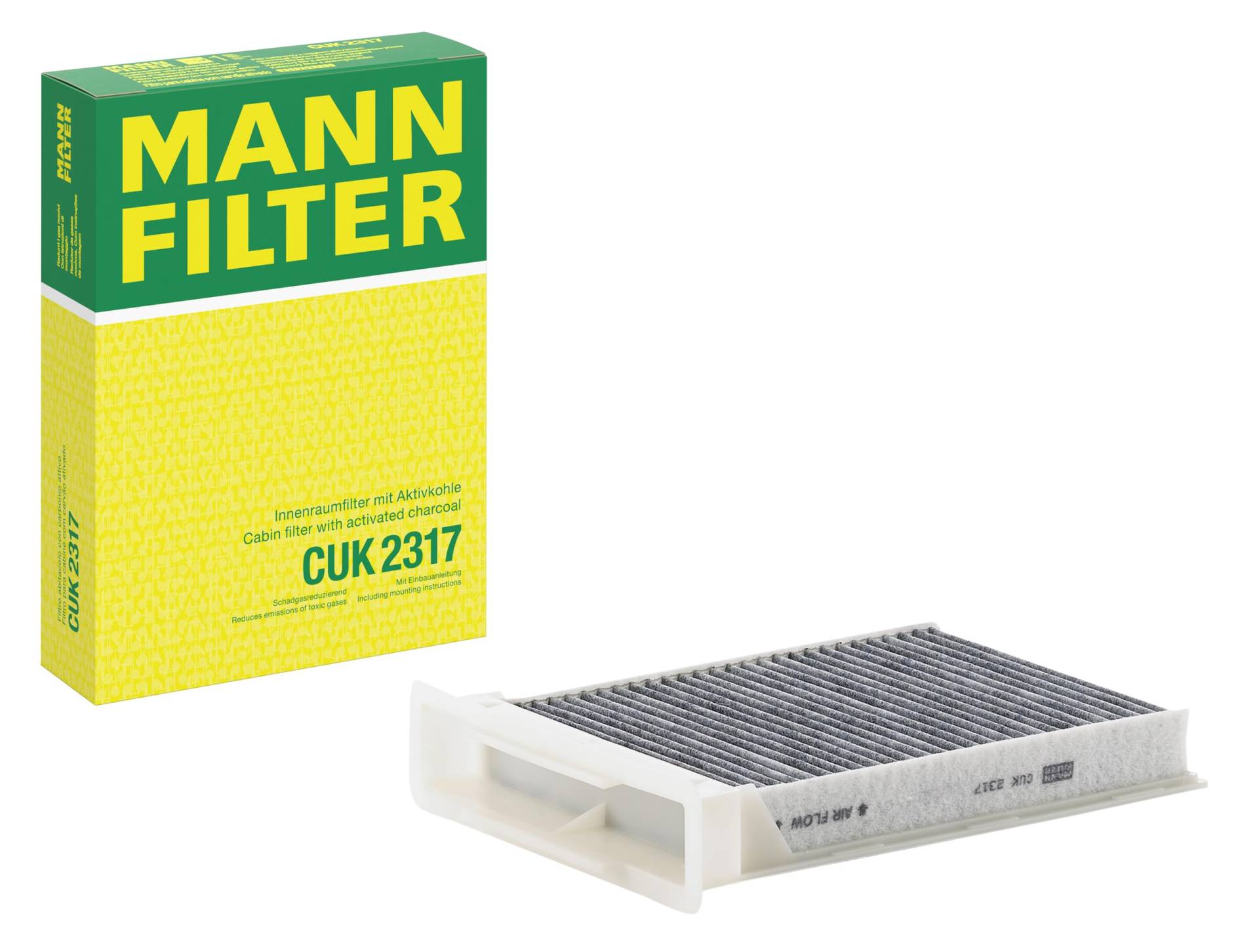 MANN-FILTER CUK 2317 Innenraumfilter – Pollenfilter mit Aktivkohle – Für PKW von MANN-FILTER