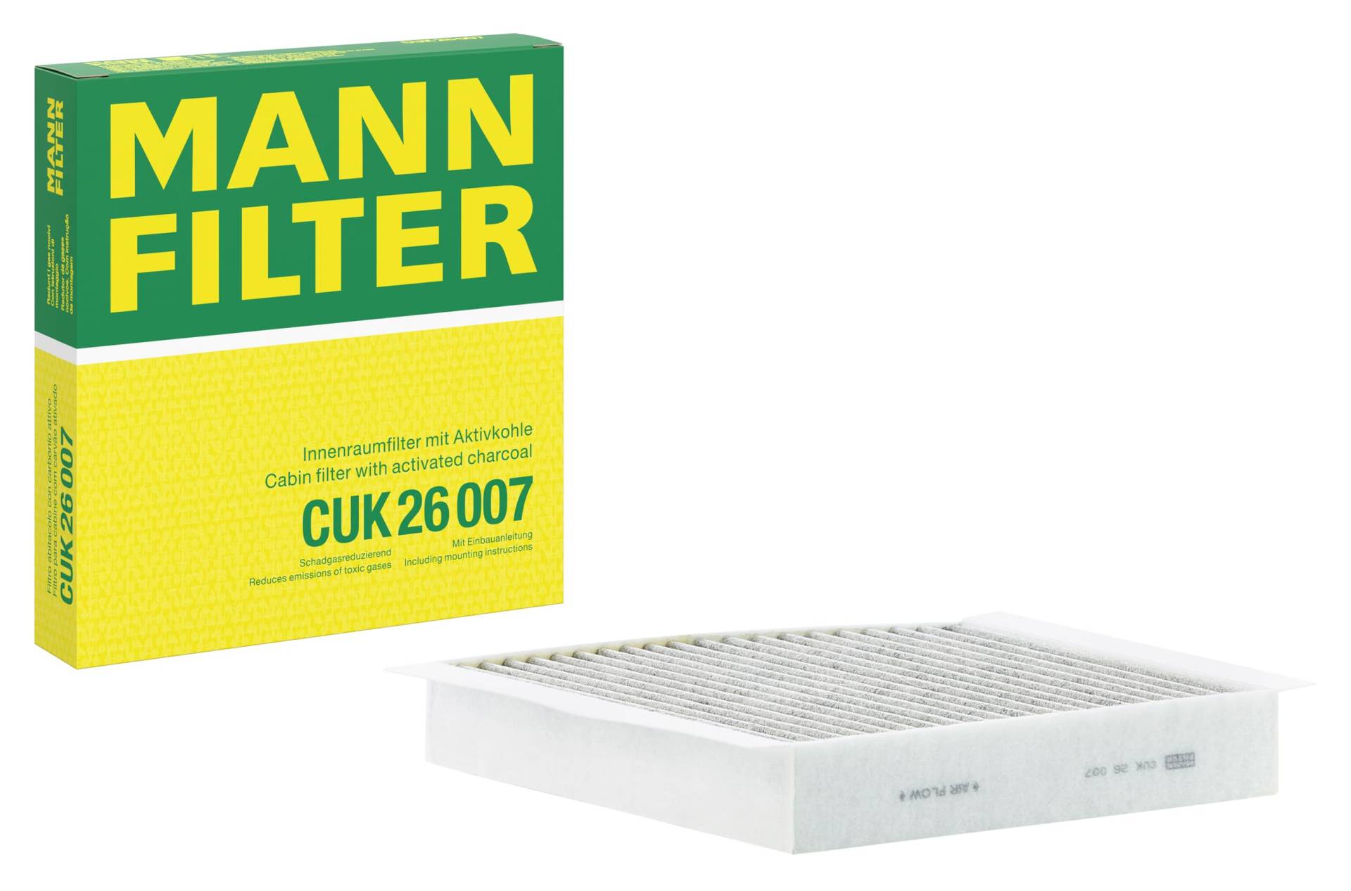 MANN-FILTER CUK 26 007 Innenraumfilter – Pollenfilter mit Aktivkohle – Für PKW MANN-FILTER CUK 26 007 Innenraumfilter – Pollenfilter mit Aktivkohle – Für PKW von MANN-FILTER