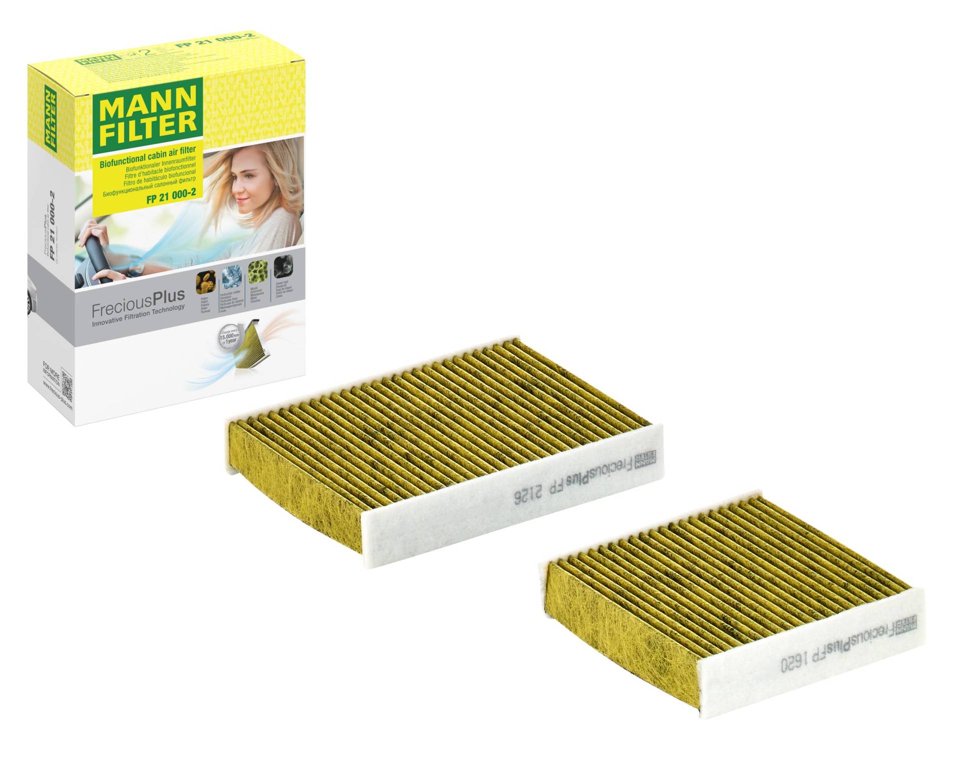 MANN-FILTER FP 21 000-2 Filtro de habitáculo – biofuncional FreciousPlus (set de 2) – Para automóviles MANN-FILTER FP 21 000-2 Filtro de habitáculo – biofuncional FreciousPlus (set de 2) – Para automóviles von MANN-FILTER