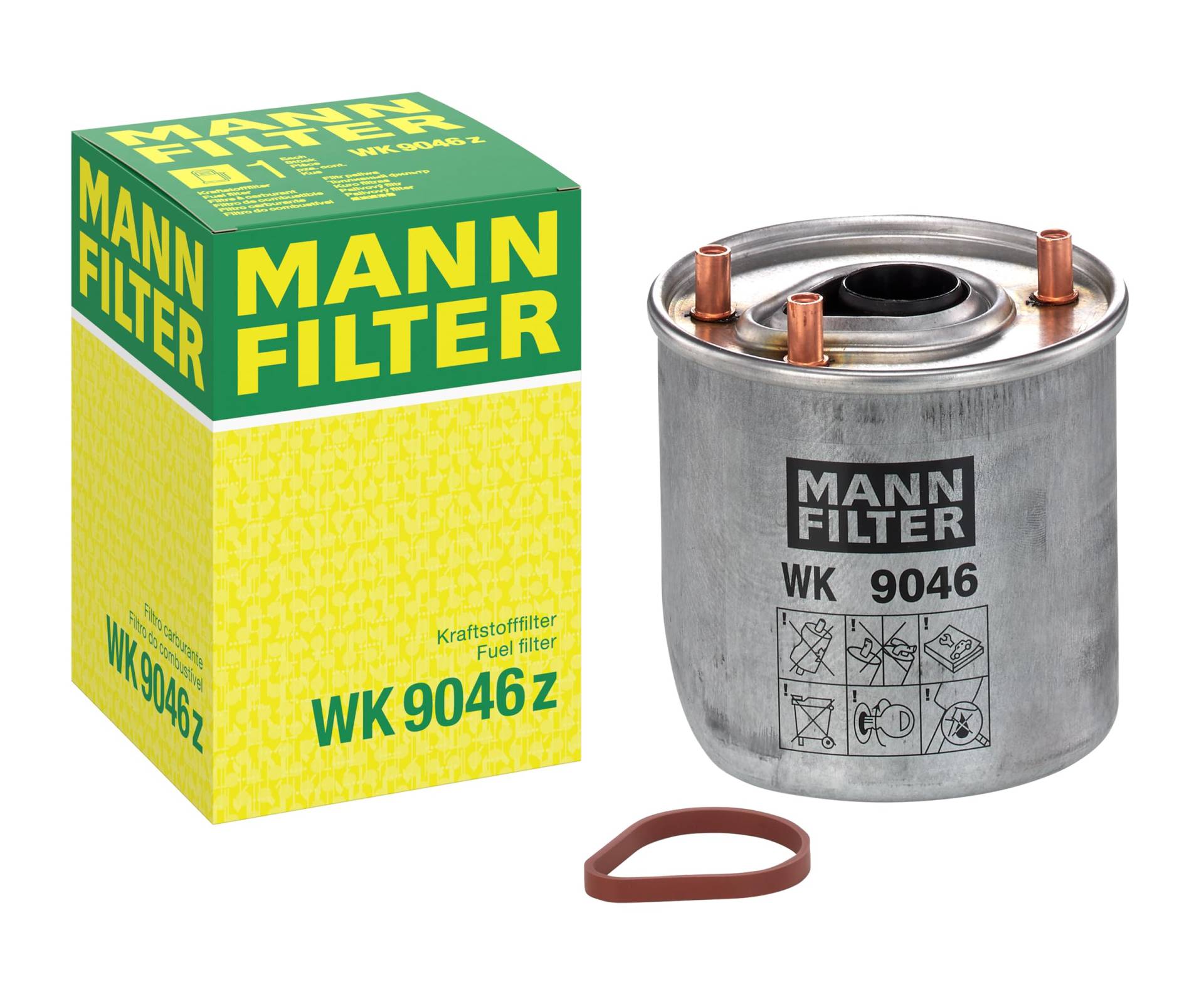 MANN-FILTER WK 9046 Z Kraftstofffilter – Kraftstofffilter Satz mit Dichtung / Dichtungssatz – Für PKW von MANN-FILTER